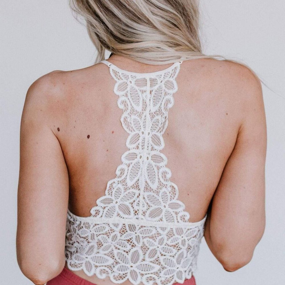 White Crochet Lace Bralette - Picture 5 of 16